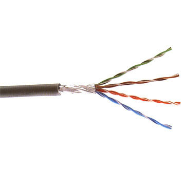 FTP Cat5e Ethernet Cable with Solid Bare Copper and CCA